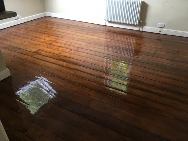 Victorian Pine Floorboards Restoration - Holly Terrace York After