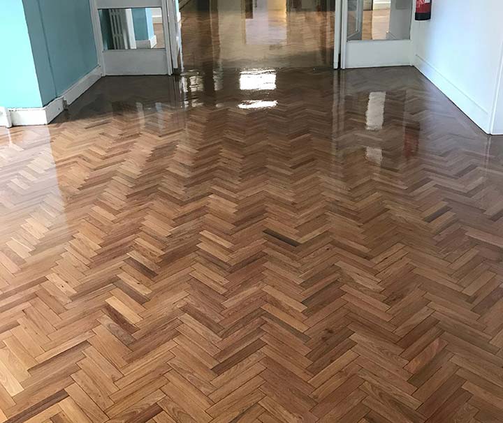 finished parquet floor